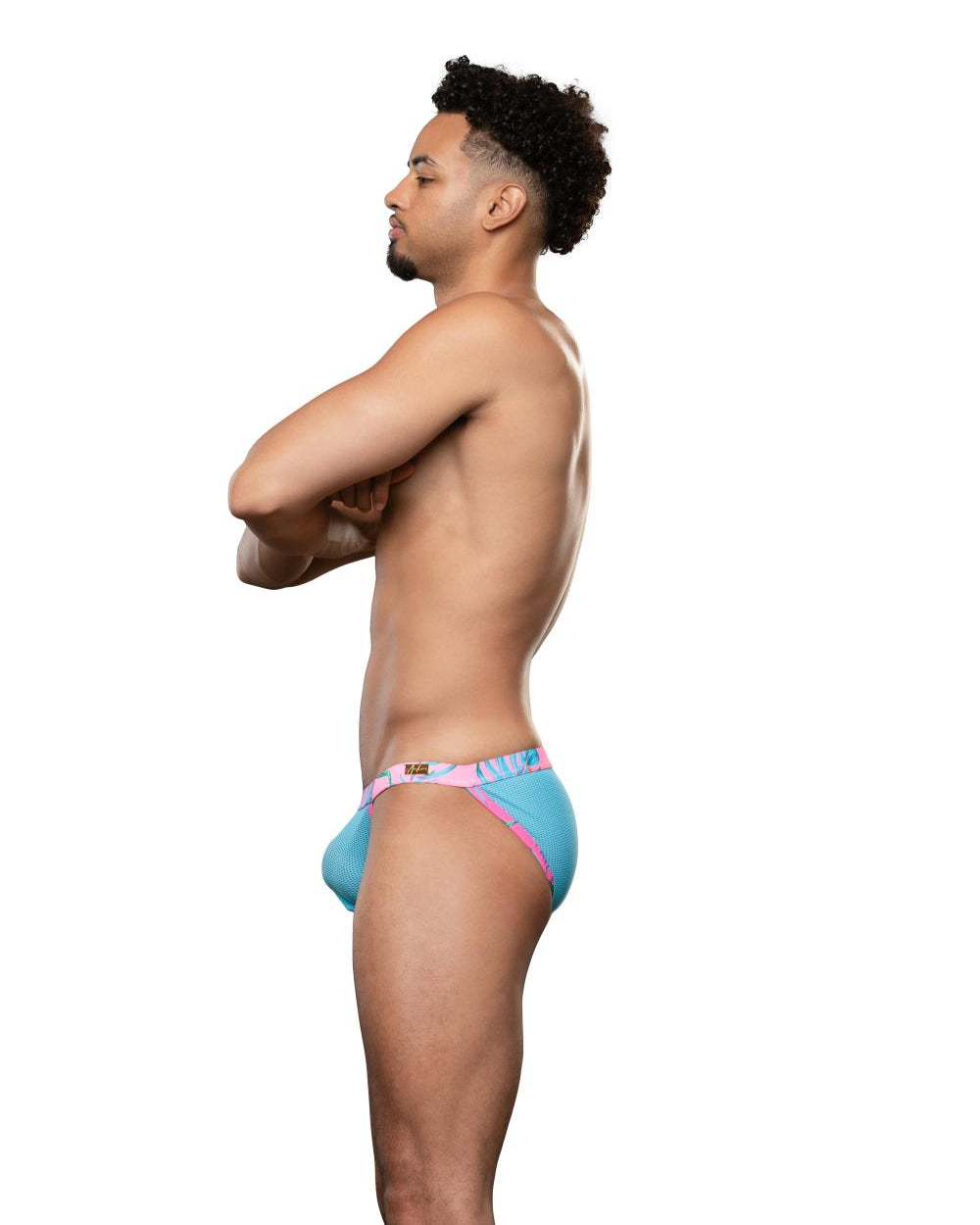 Andrew Christian Miami Cabana Boy Tropical Mesh Brief w/ ALMOST NAKED®