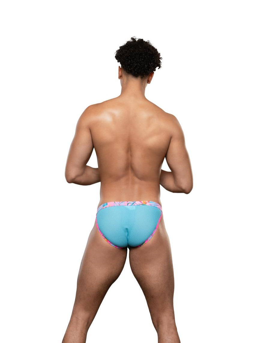 Andrew Christian Miami Cabana Boy Tropical Mesh Brief w/ ALMOST NAKED®