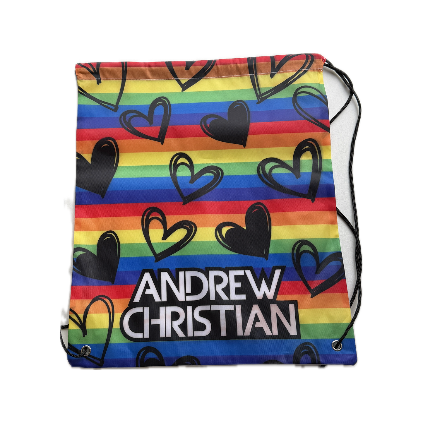 Andrew Christian Rainbow Heart Backpack