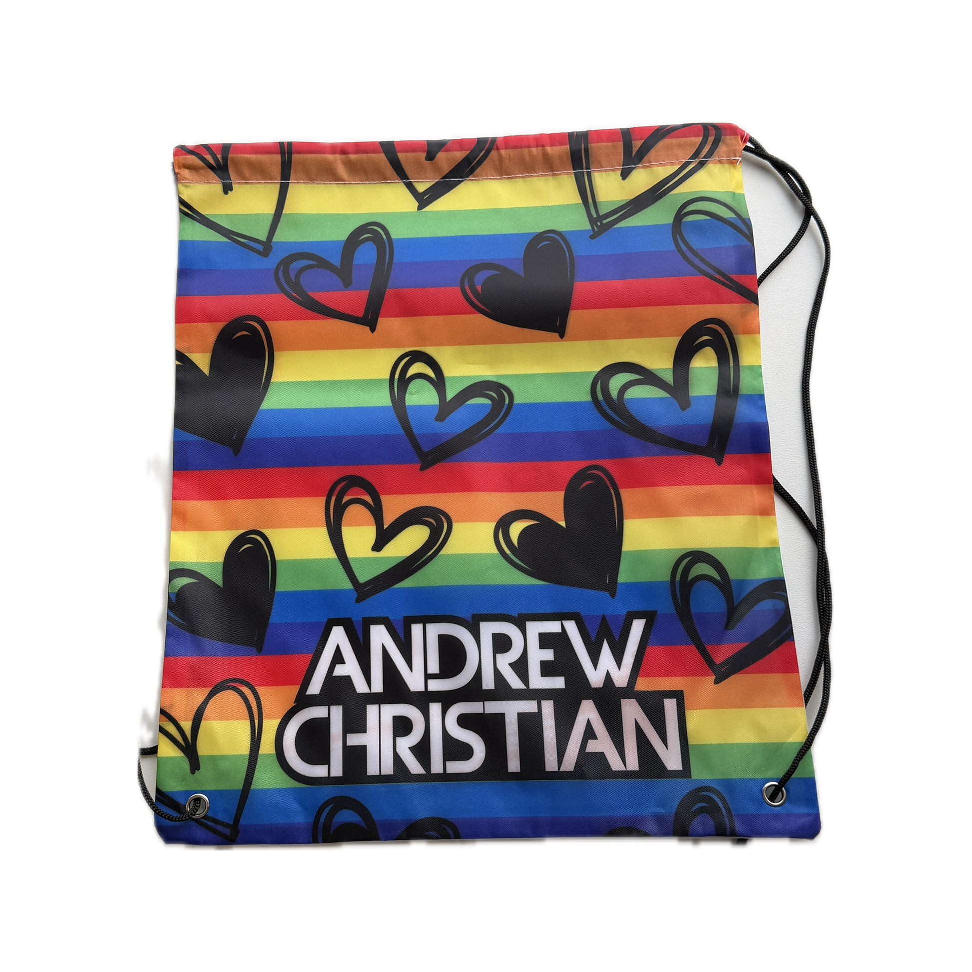 Andrew Christian Rainbow Heart Backpack