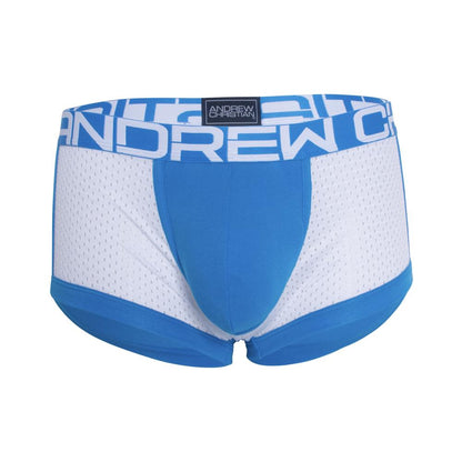 Andrew Christian SHOW-IT® Boxer sportivo in rete blu/bianco