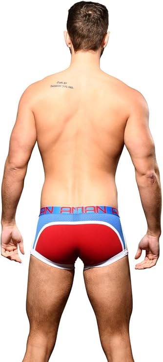 Andrew Christian SHOW-IT® Sports Mesh Boxershorts Rød/Elektronisk Blå