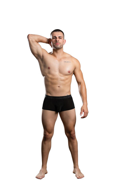 Andrew Christian Sensual Rib Boxer w/ ALMOST NAKED® Black