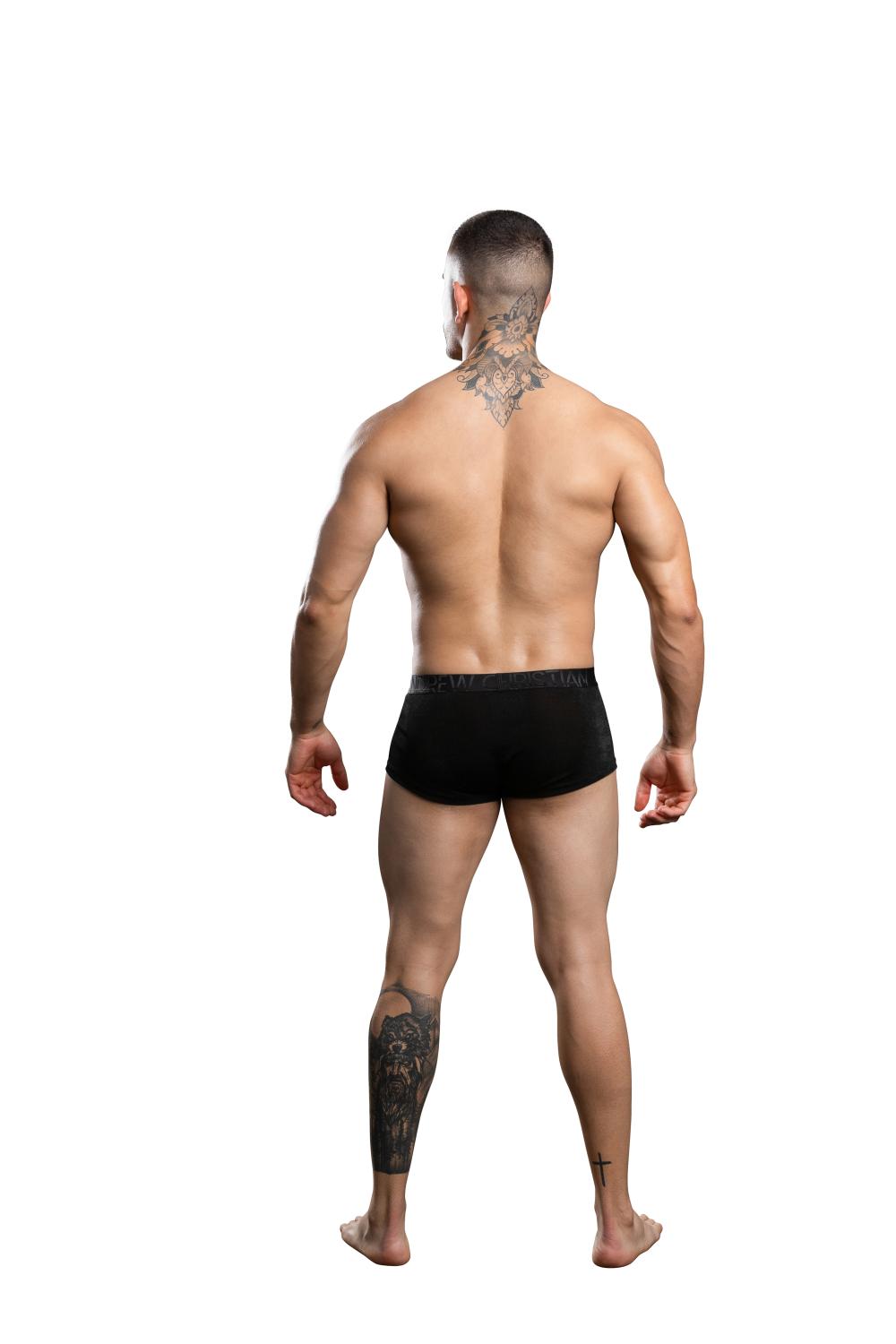 Andrew Christian Sensual Rib Boxer w/ ALMOST NAKED® Black