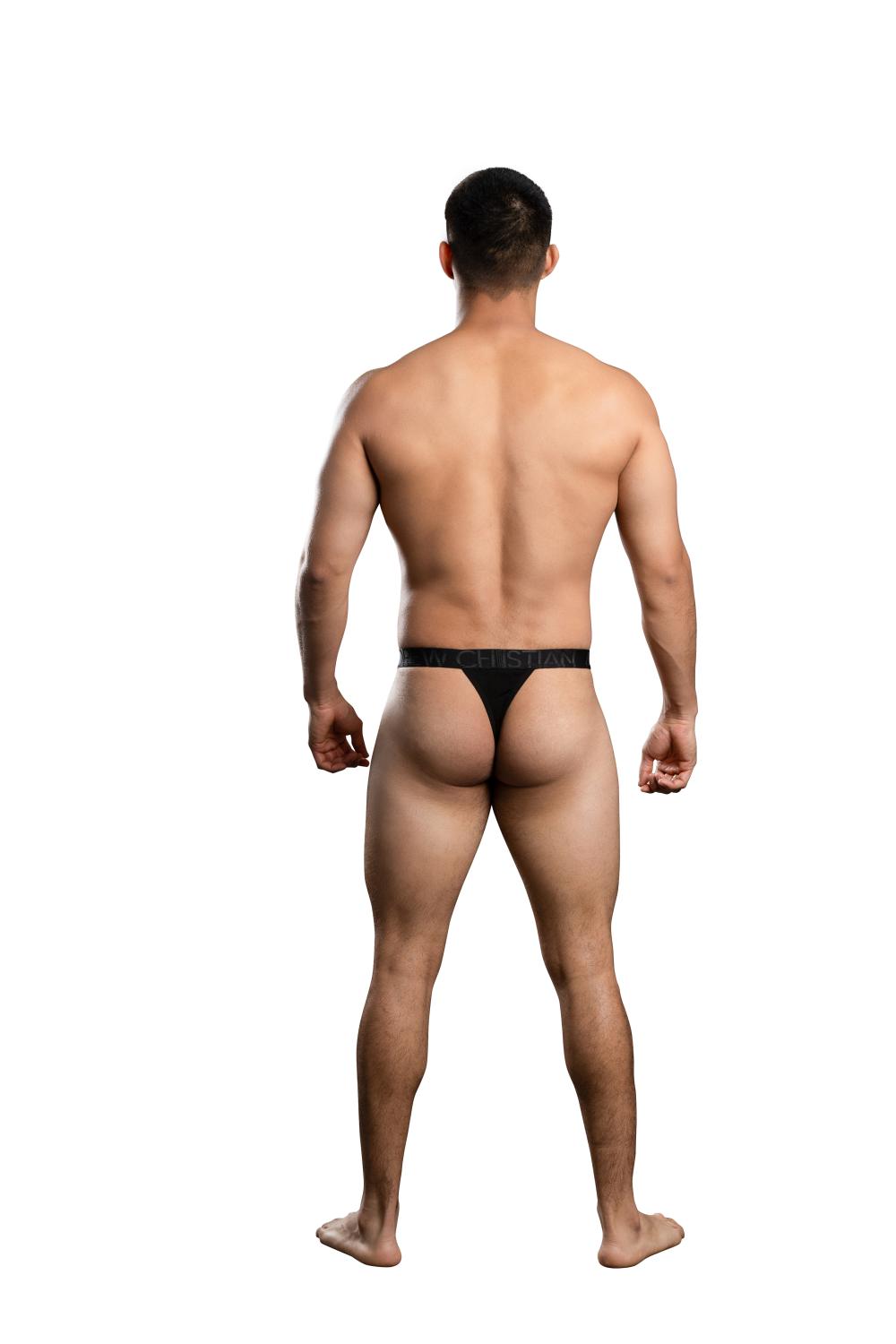 Andrew Christian Sensual Rib Thong w/ ALMOST NAKED® Black