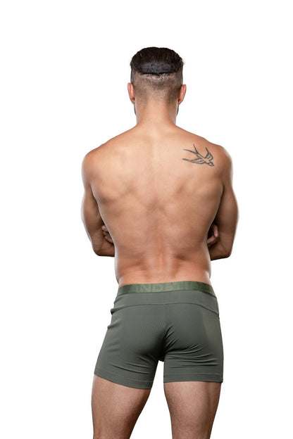 Andrew Christian Vibe Breeze Mesh Gym Boxer Olive
