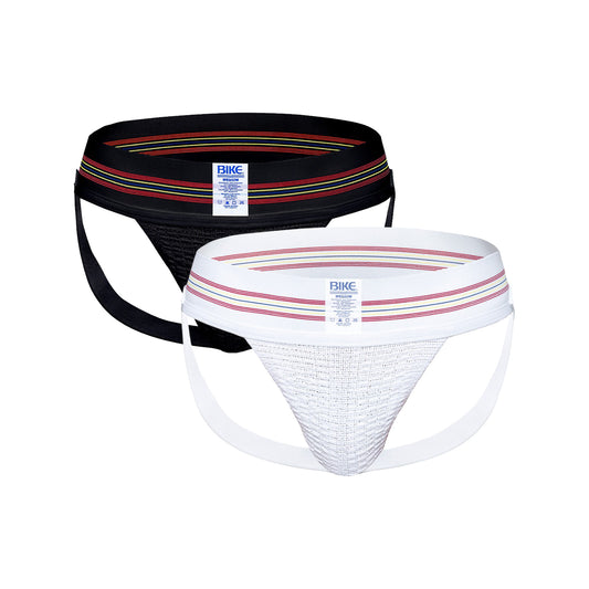 BIKE Original 3 Inch Jock Multipack 1x Black + 1x White