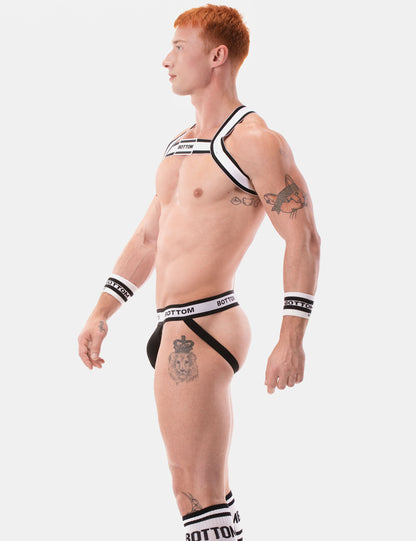 Barcode Berlin BOTTOM Multipack 1x Jockstrap Schwarz + 1x Harness Weiß-Schwarz