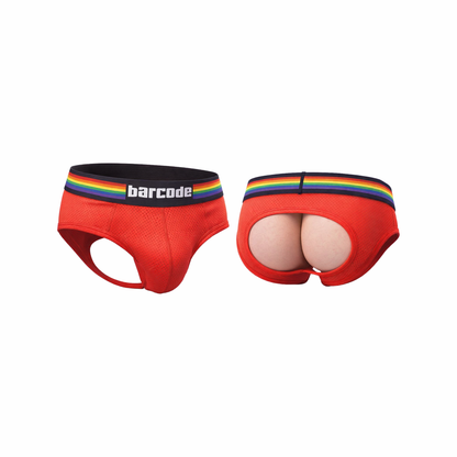 Barcode Berlin Backless Brief Pride Red