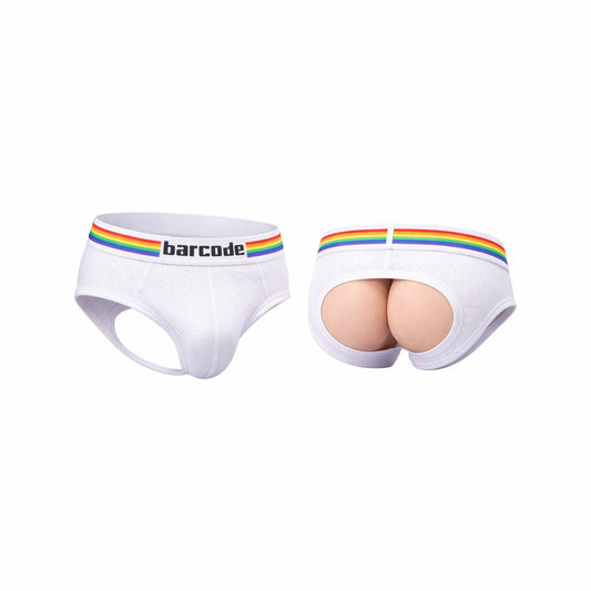 Barcode Berlin Backless Brief Pride White