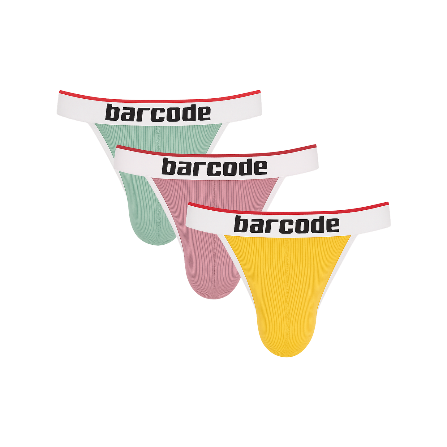 Barcode Berlin Cosme Jockstrap Multipack 1x Mint + 1x Brownish purple + 1x Yellow