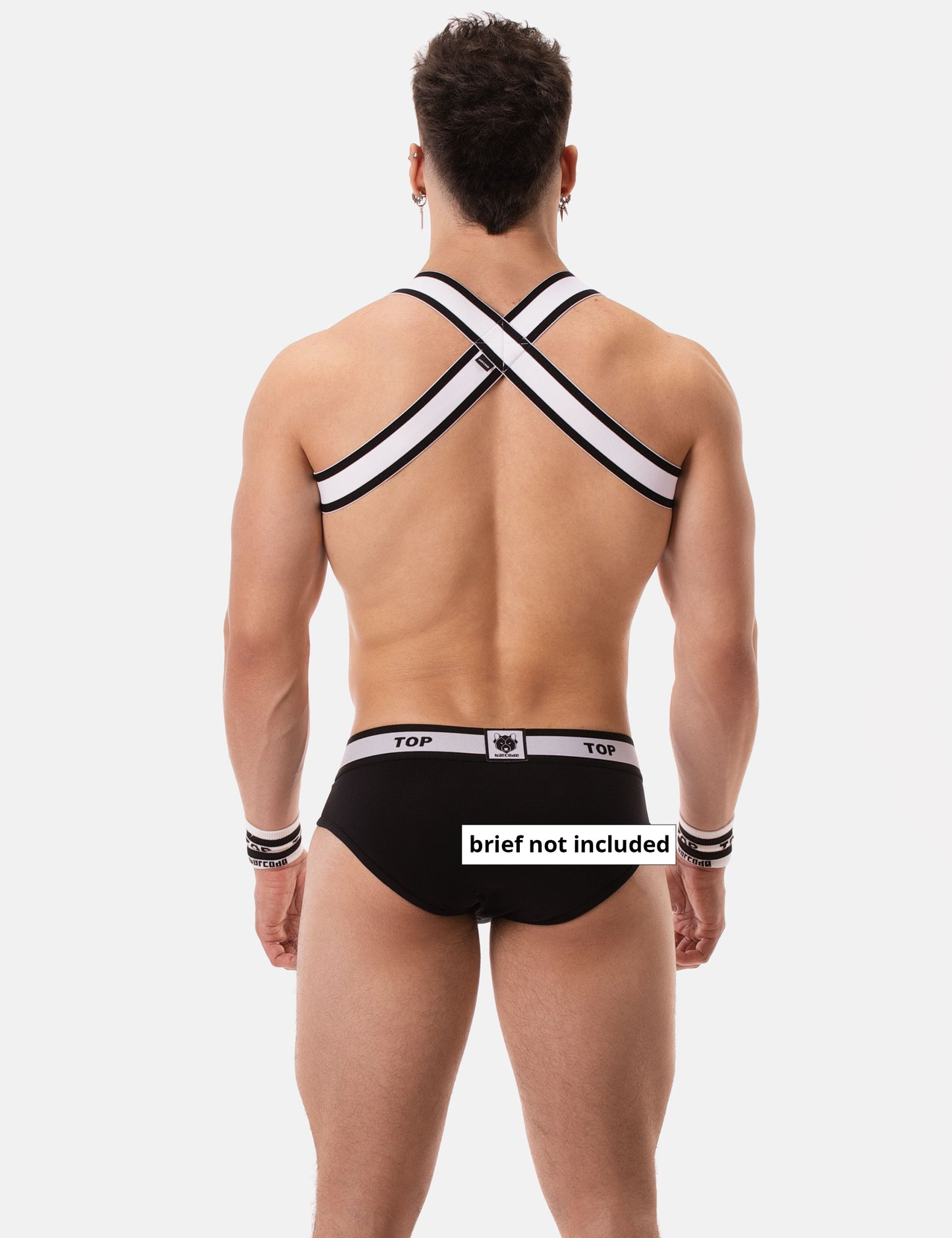 Barcode Berlin Harness TOP Weiß-Schwarz