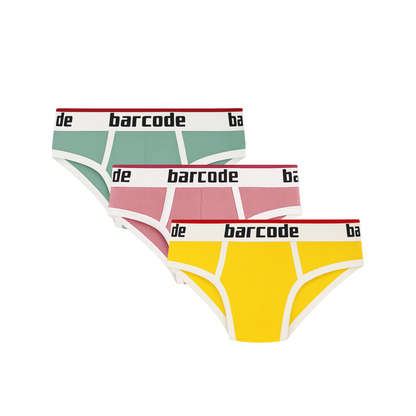 Barcode Berlin Kai Brief Multipack 1x Mint + 1x Brownishpurple + 1x Yellow