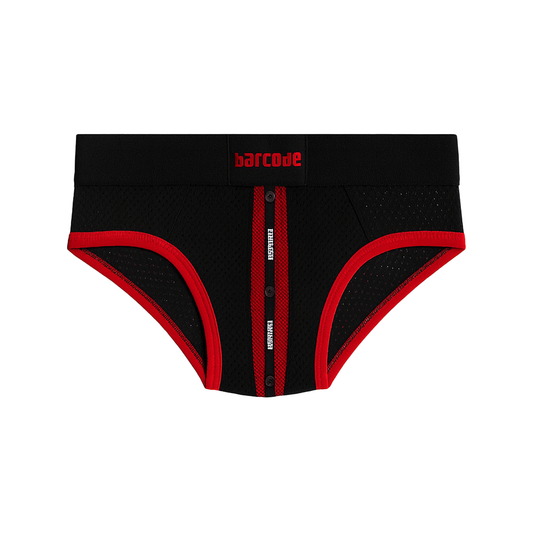 Barcode Berlin Mesh Brief Sicile Black-Red