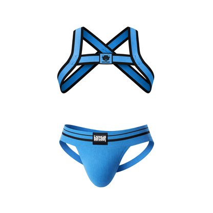 Barcode Berlin Monipakkaus 1x Andreus Jockstrap + 1x Colin Harness Sini-Musta
