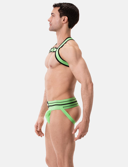 Barcode Berlin Multipack 1x Andreus Jockstrap + 1x Colin Harness Green-Black