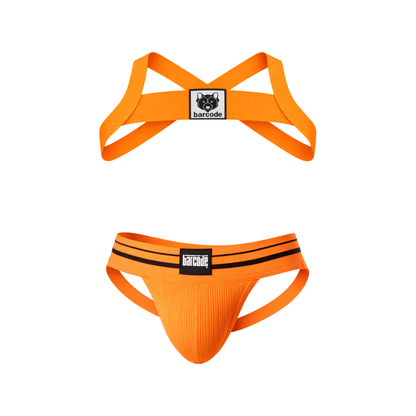 Barcode Berlin Multipack 1x Andreus Jockstrap + 1x Harness Leonsh Neonorange