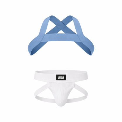 Barcode Berlin Multipack 1x Anton Jock White + 1x Harness Matt Pop Bluebeige