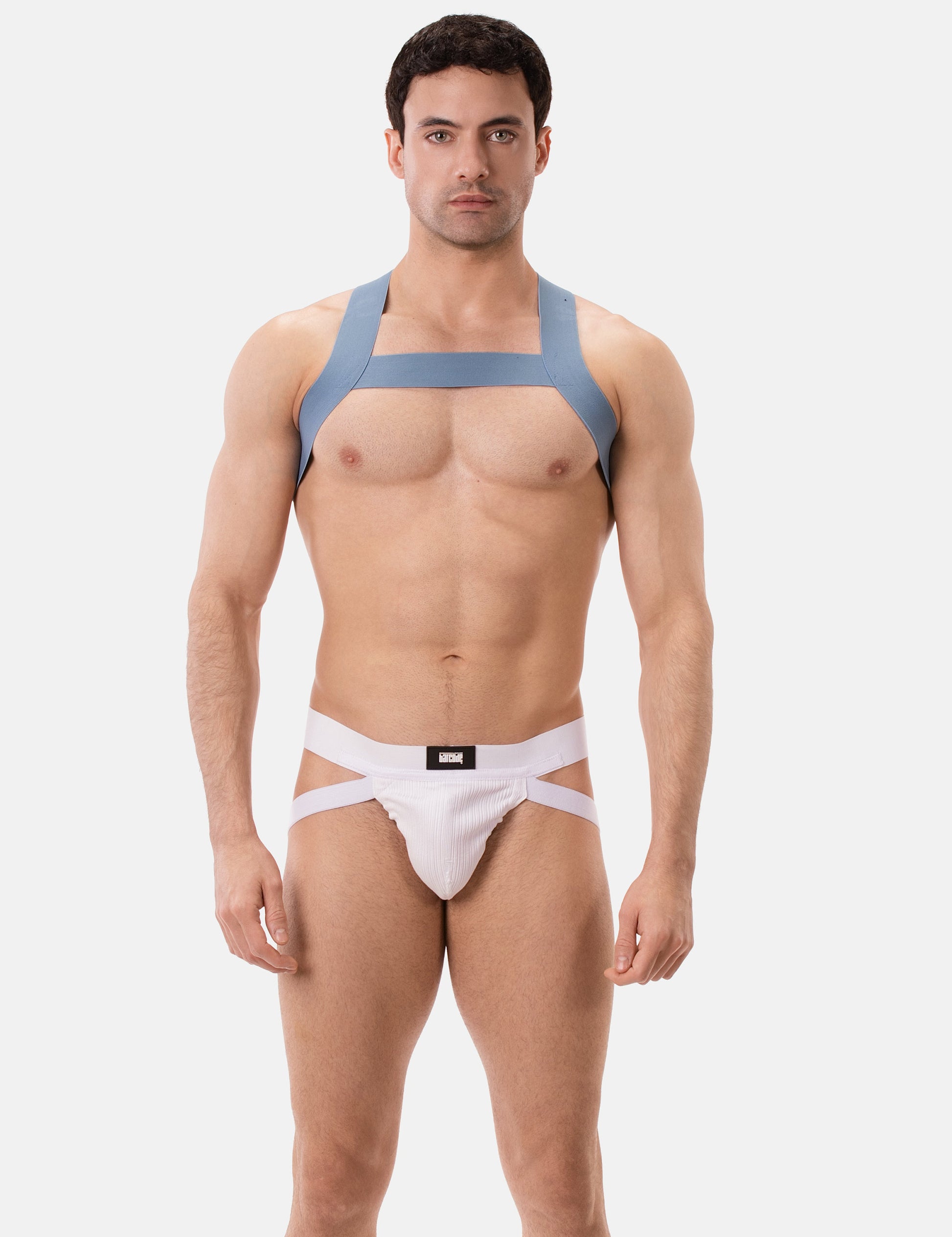 Barcode Berlin Multipack 1x Anton Jock White + Harness Matt Pop Bluebeige