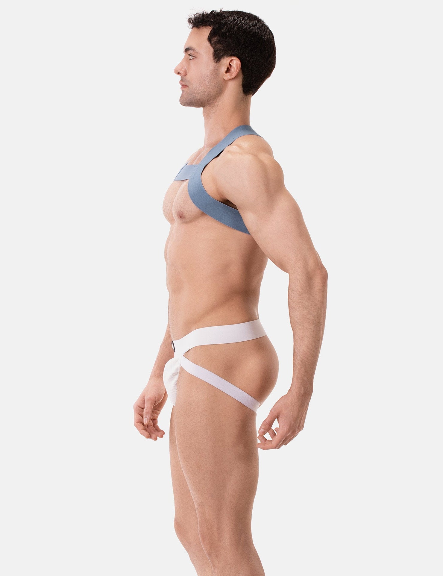 Barcode Berlin Multipack 1x Anton Jock White + Harness Matt Pop Bluebeige