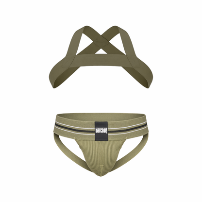 Barcode Berlin Multipack 1x Boris Jockstrap + 1x Harness Matt Grasslandbeige