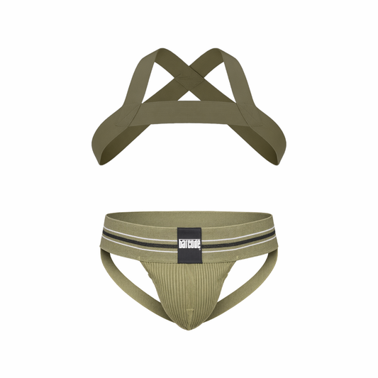 Barcode Berlin Multipack 1x Boris Jockstrap + 1x Sele Matt Grassland Beige