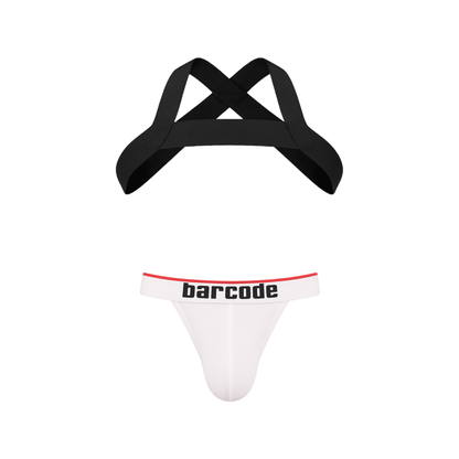 Barcode Berlin Multipack 1x Cosme Jockstrap White + Harness Matt Black