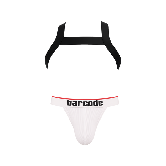 Barcode Berlin Multipack 1x Cosme Jockstrap White + Harness Matt Black