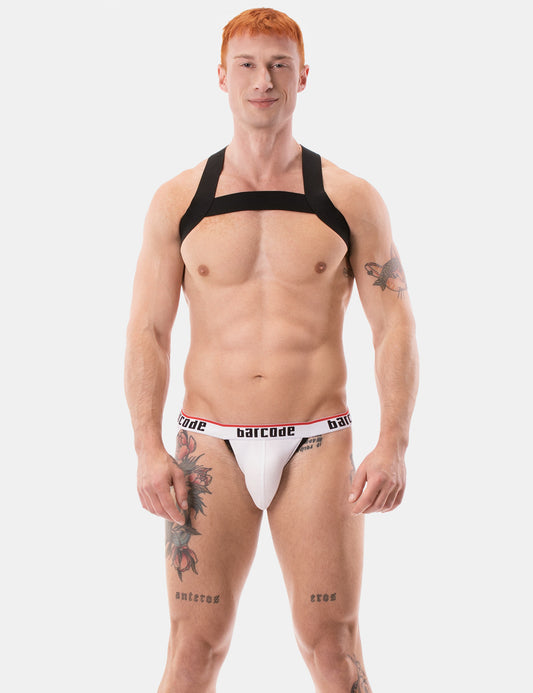 Barcode Berlin Multipack 1x Cosme Jockstrap White + Harness Matt Black