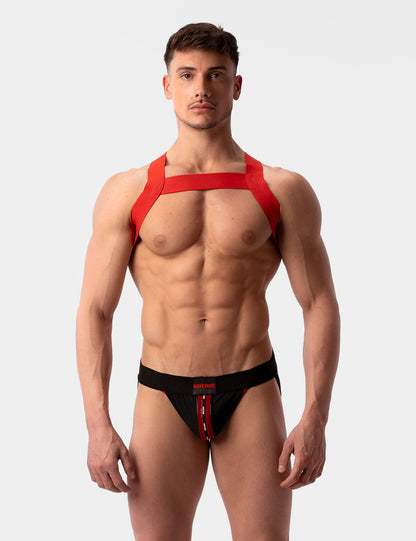Barcode Berlin Monipakkaus 1x Mesh Jock -teltta musta-punainen + 1x Matt Harness punainen
