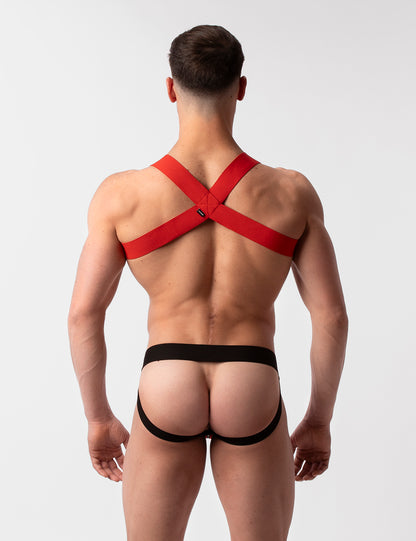 Barcode Berlin Monipakkaus 1x Mesh Jock -teltta musta-punainen + 1x Matt Harness punainen