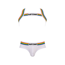 Barcode Berlin Multipack 1x Pride Brief + 1x Pride Harness White