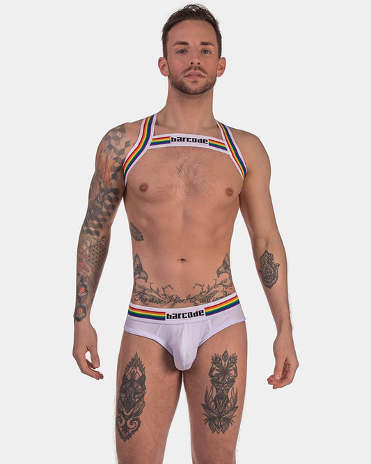 Barcode Berlin Multipack 1x Pride Brief + 1x Pride Harness White