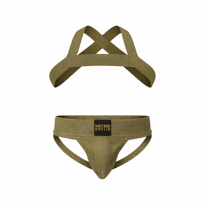 Barcode Berlin Multipack 1x Sergey Jockstrap + 1x Matt Pop Harness Grasslandbeige