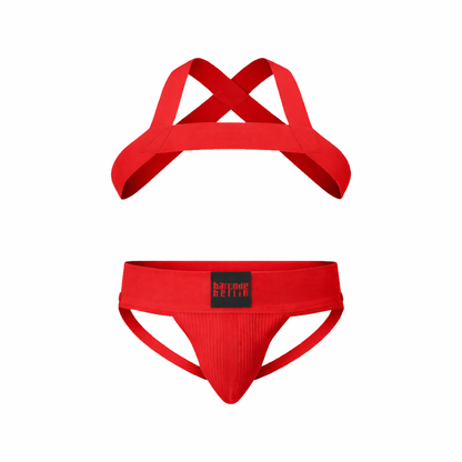 Barcode Berlin Multipack 1x Sergey Jockstrap + 1x Matt Pop Harness Redtomato
