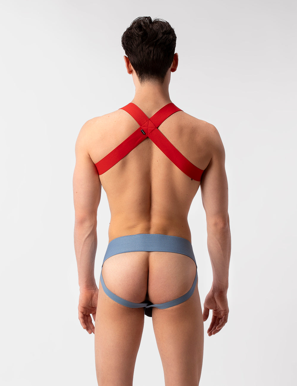 Barcode Berlin Multipack 1x Zuri Jockstrap Blaubeige/Schwarz + 1x Harness Matt Rot