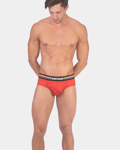 Barcode Berlin Multipak rygløse trusse Pride rød + Pride sele
