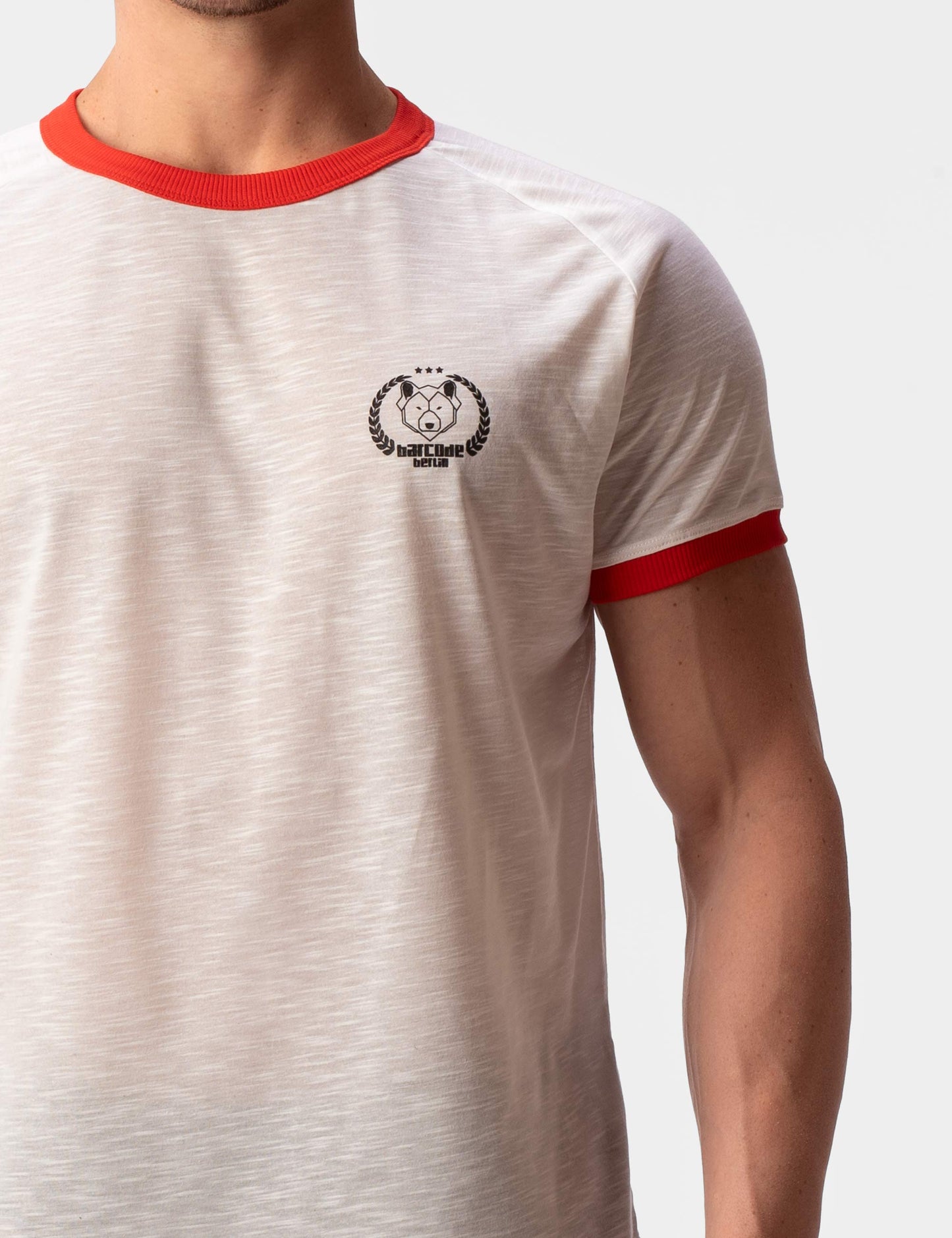 Barcode Berlin T-Shirt Raglan Kenji White