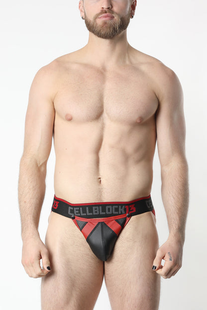 CELLBLOCK 13 Anti-Chrome Snap Up Jockstrap Red
