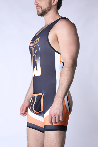 CELLBLOCK 13 Chain Reaction Singlet Jock Orange