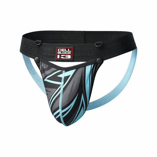 CELLBLOCK 13 Kennel Club Lightning Snap Off Jockstrap Turquoise