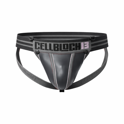 CELLBLOCK 13 Mercury Neoprene Jockstrap w/ C-ring + Removable Pouch Grey