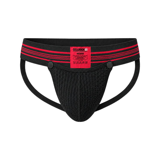 CELLBLOCK 13 Tight End 2" Snap Up Shadow Jockstrap Red