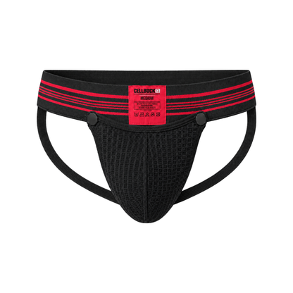 CELLBLOCK 13 Tight End 2" Snap Up Shadow Jockstrap Red
