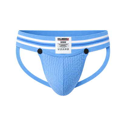 CELLBLOCK 13 Tight End 2 inch Snap Up Jockstrap Light Blue