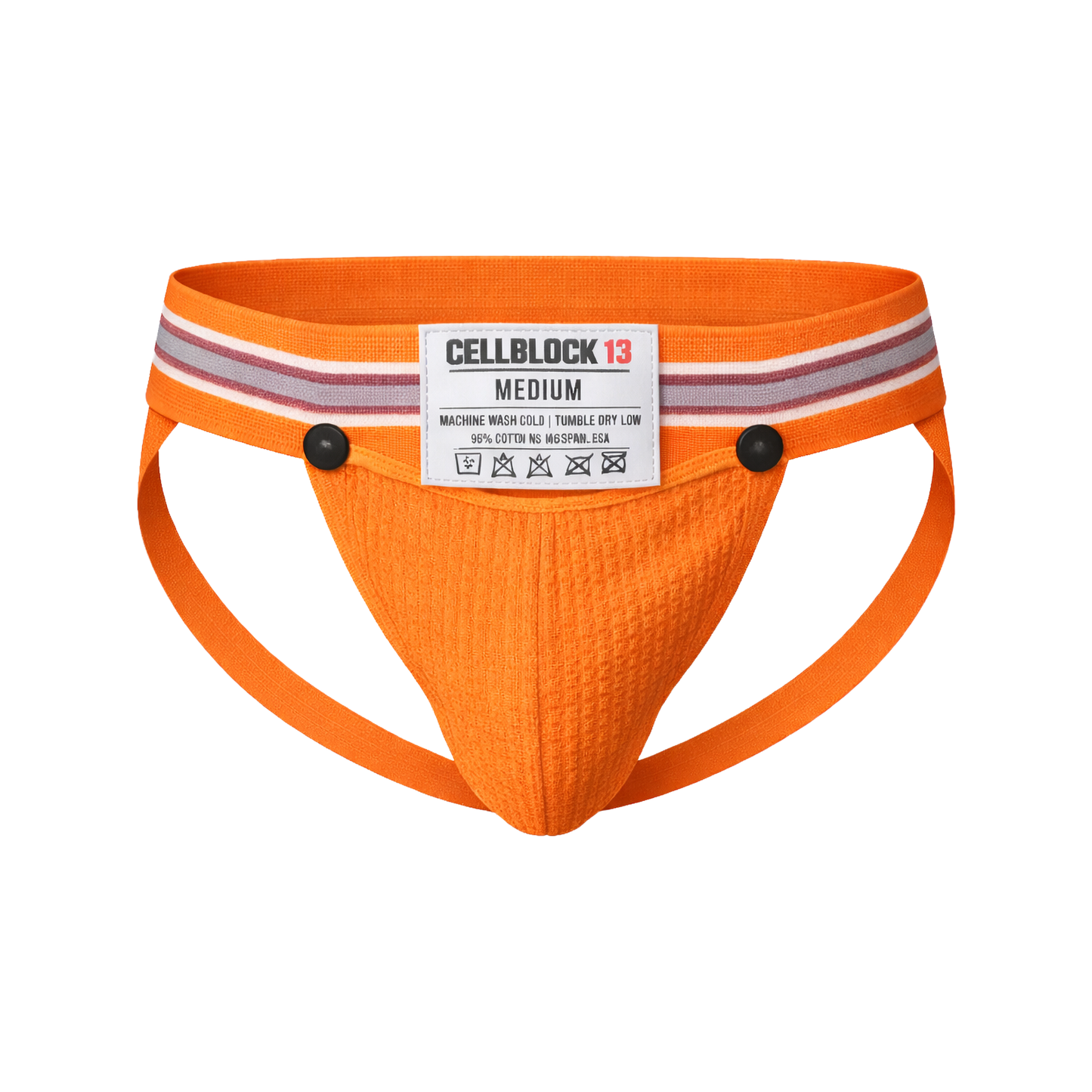 CELLBLOCK 13 Tight End 2 inch Snap Up Jockstrap Orange