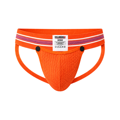CELLBLOCK 13 Tight End 2 inch Snap Up Jockstrap Orange