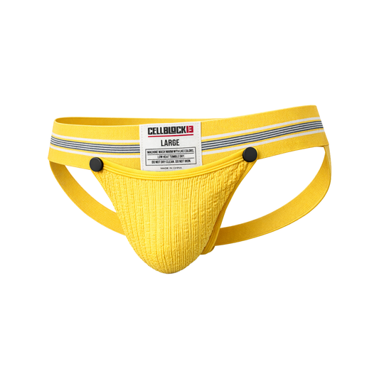 CELLBLOCK 13 Tight End 2 inch Snap Up Jockstrap Yellow