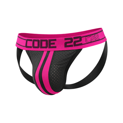 CODE 22 Czarny pasek Motion Jockstrap