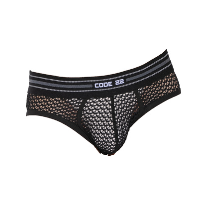 CODE 22 Durchbrochener Slip Schwarz